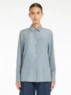 Washed silk shirt