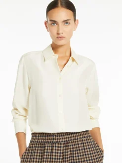 Washed silk shirt