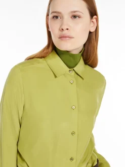 Washed silk shirt