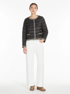 Water-repellent canvas crew-neck jacket