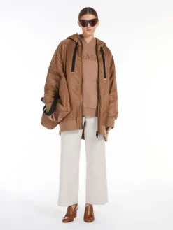 Water-repellent canvas hooded parka