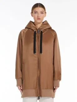 Water-repellent canvas hooded parka