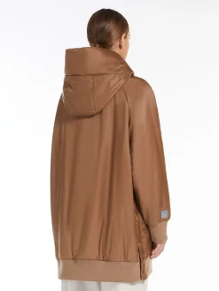 Water-repellent canvas hooded parka