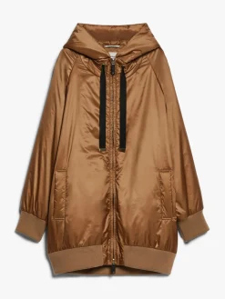 Water-repellent canvas hooded parka