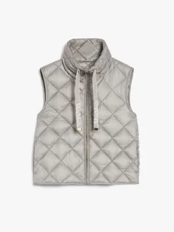 Water-repellent canvas padded gilet