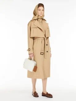 Water-repellent gabardine trench coat set