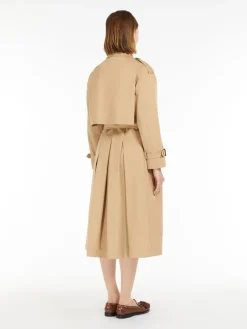 Water-repellent gabardine trench coat set