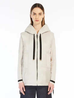 Water-repellent technical canvas gilet