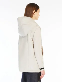 Water-repellent technical canvas gilet