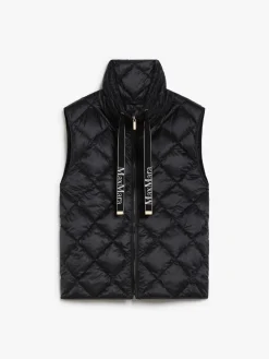Water-repellent technical canvas gilet