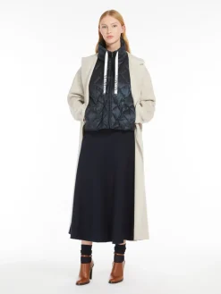 Water-repellent technical canvas gilet