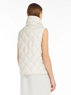 Water-repellent technical canvas gilet