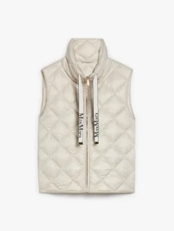 Water-repellent technical canvas gilet