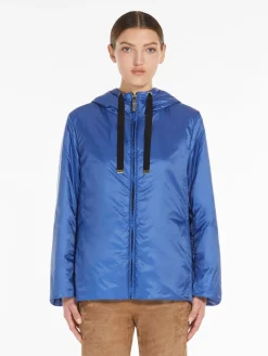 Water-repellent technical canvas travel sweatshirt