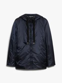Water-repellent technical canvas travel sweatshirt