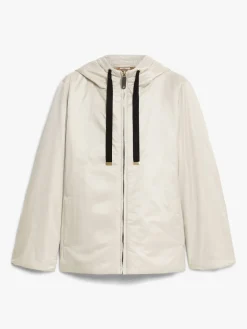 Water-repellent technical canvas travel sweatshirt