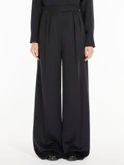 Wide camel trousers