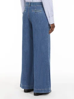 Wide denim trousers
