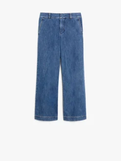 Wide denim trousers
