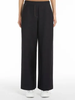 Wide jersey trousers