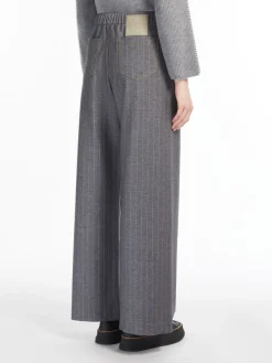 Wide jersey trousers