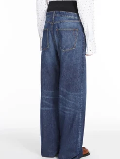 Wide-fit denim jeans