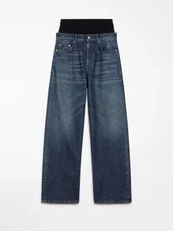 Wide-fit denim jeans