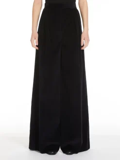 Wide-leg corduroy trousers