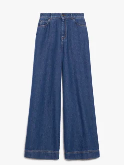 Wide-leg denim jeans