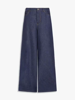 Wide-leg denim jeans