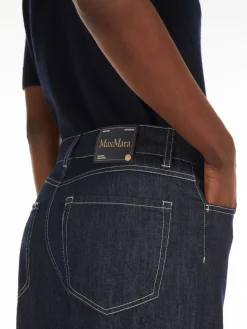 Wide-leg denim jeans