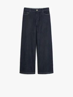 Wide-leg denim jeans