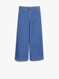 Wide-leg denim jeans