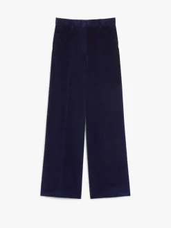 Wide-leg velvet trousers