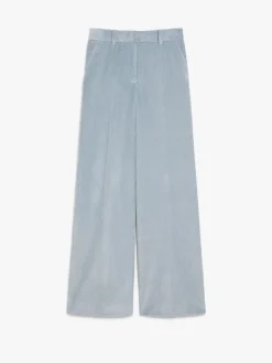 Wide-leg velvet trousers