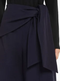 Wide-leg wool felt trousers