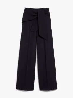 Wide-leg wool felt trousers