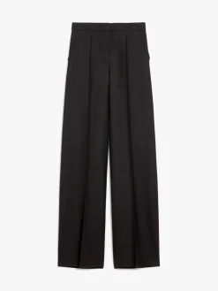 Wide-leg wool trousers