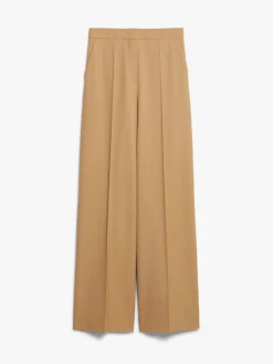 Wide-leg wool trousers