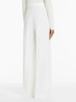 Wide-leg wool trousers