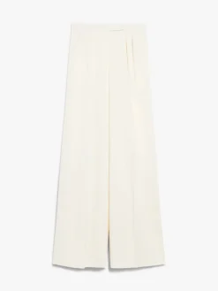 Wide-leg wool trousers