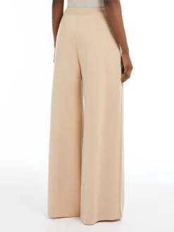 Wide-leg wool trousers
