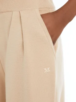 Wide-leg wool trousers