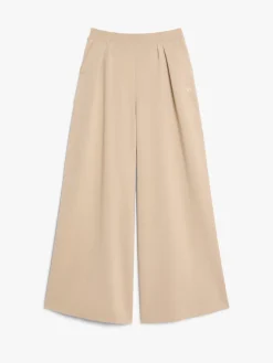 Wide-leg wool trousers