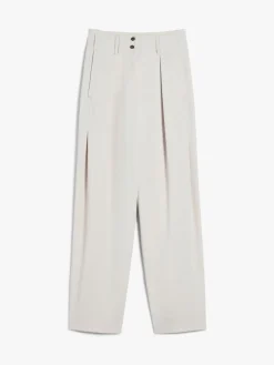 Wide-leg wool-blend trousers