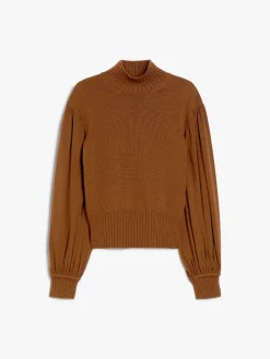 Wide-sleeved wool jumper