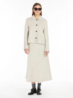 Wool A-line skirt