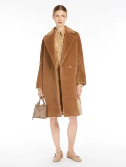 Wool and alpaca double-breasted coat