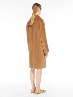 Wool and alpaca double-breasted coat