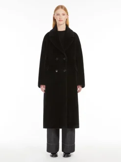 Wool and alpaca double-breasted coat